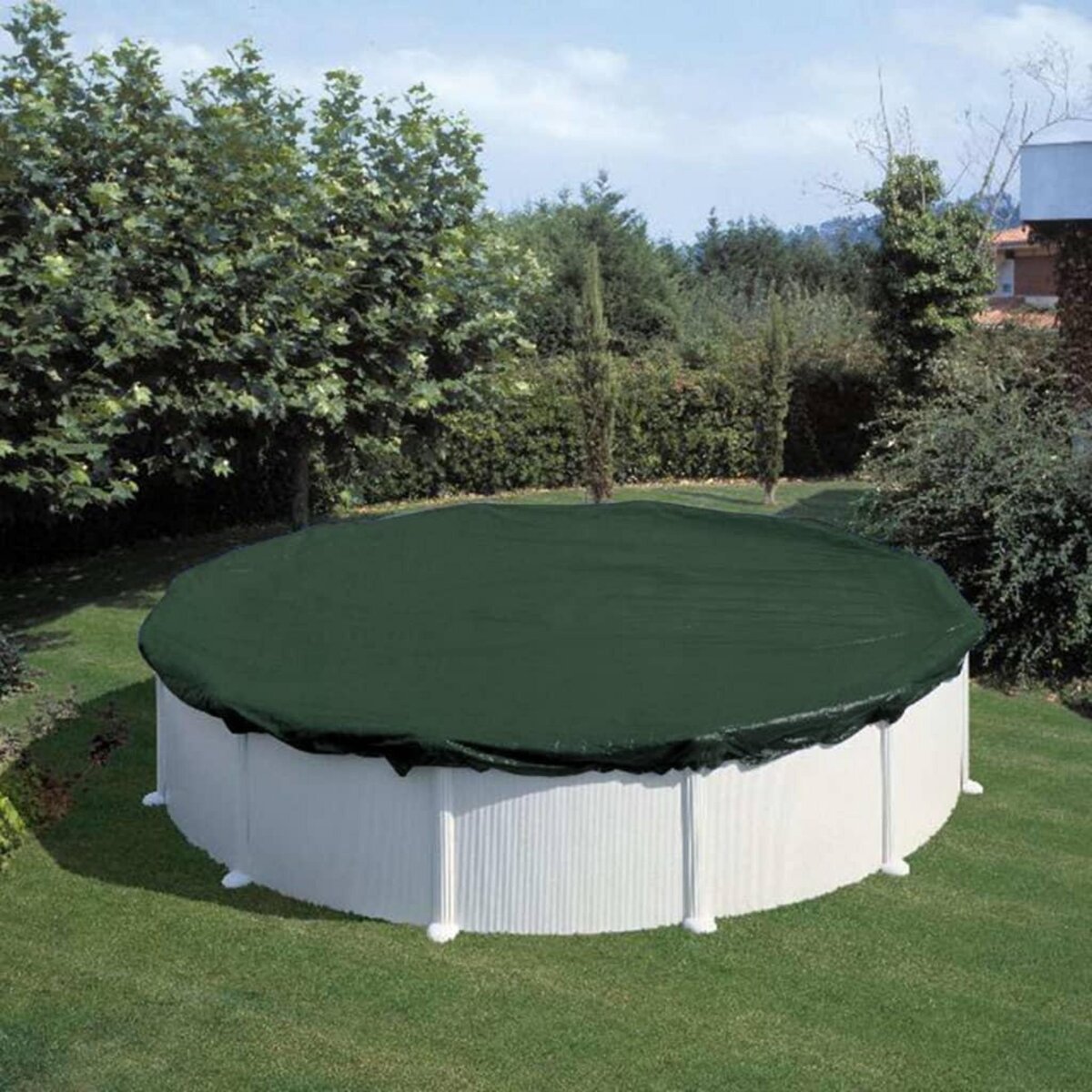 SUMMER FUN Summer Fun Couverture de piscine d'hiver Ronde 400-420 cm PVC Vert