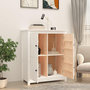 Voir la diapositive 3 : VIDAXL Buffet Blanc 83x41,5x100 cm Bois massif de pin