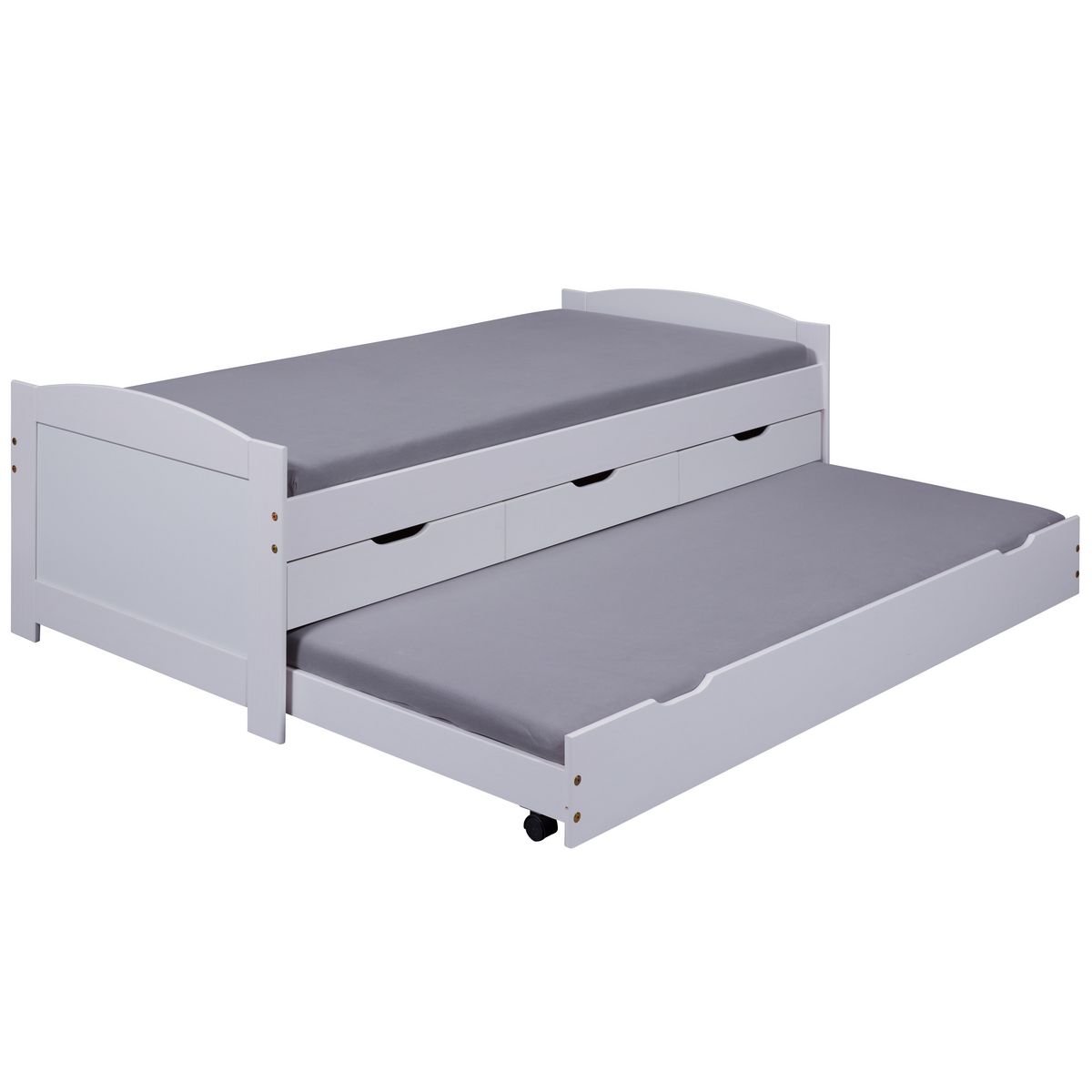 Lit gigogne 2 couchages 90x200 cm + 3 tiroirs ULLI