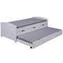 Voir la diapositive 4 : Lit gigogne 2 couchages 90x200 cm + 3 tiroirs ULLI