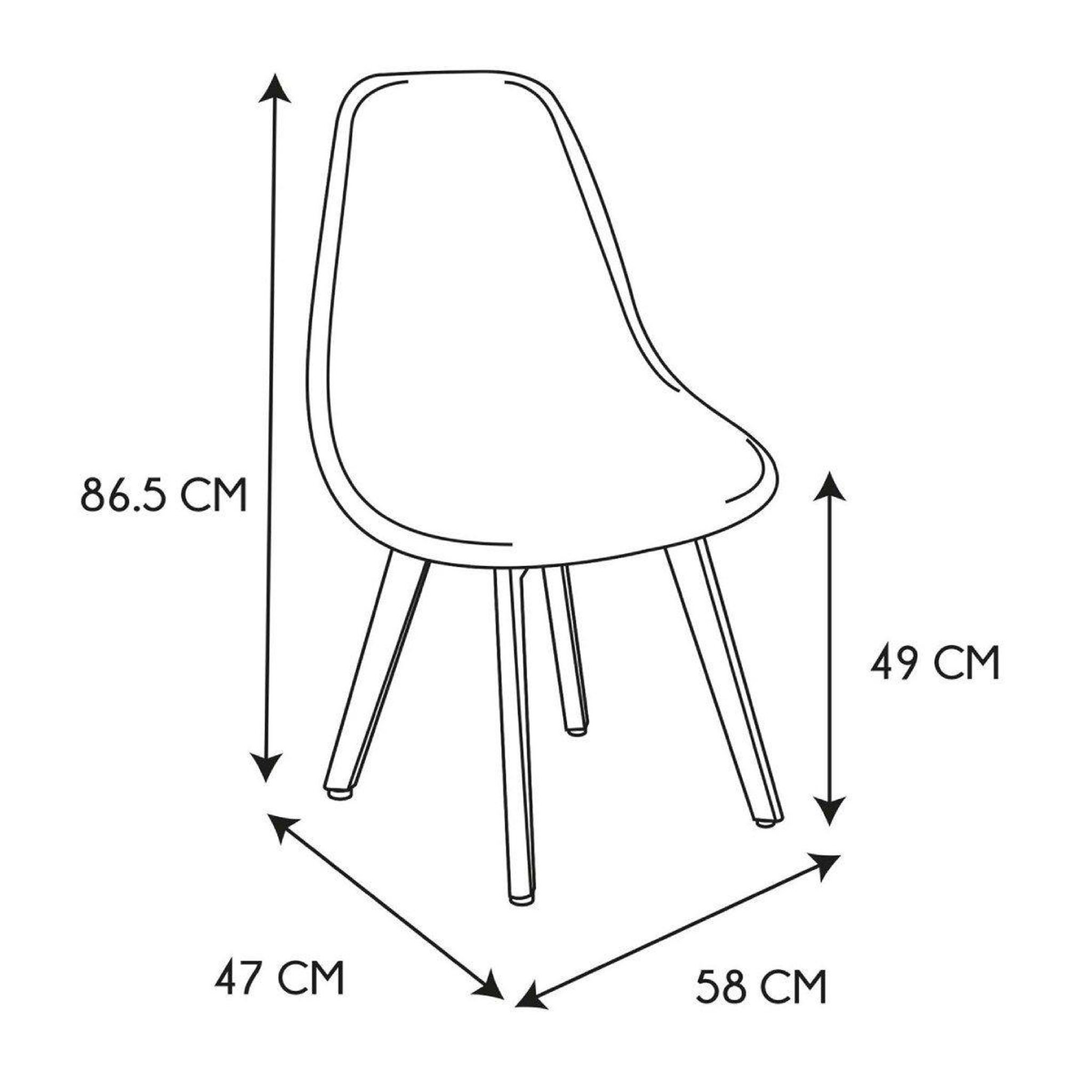 Voir la diapositive 5 : The Home Deco Factory Lot de 4 chaises scandinave  patchwork  86cm multicolore