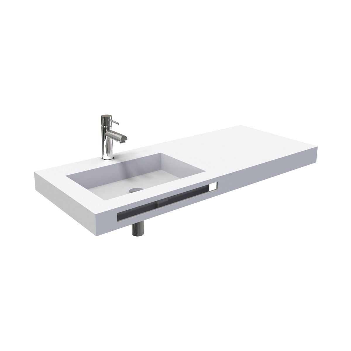 ONDEE LICEO Plan vasque 120cm BLANC