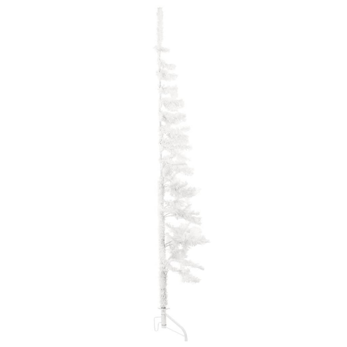 VIDAXL Demi sapin de Noël artificiel mince avec support Blanc 120 cm