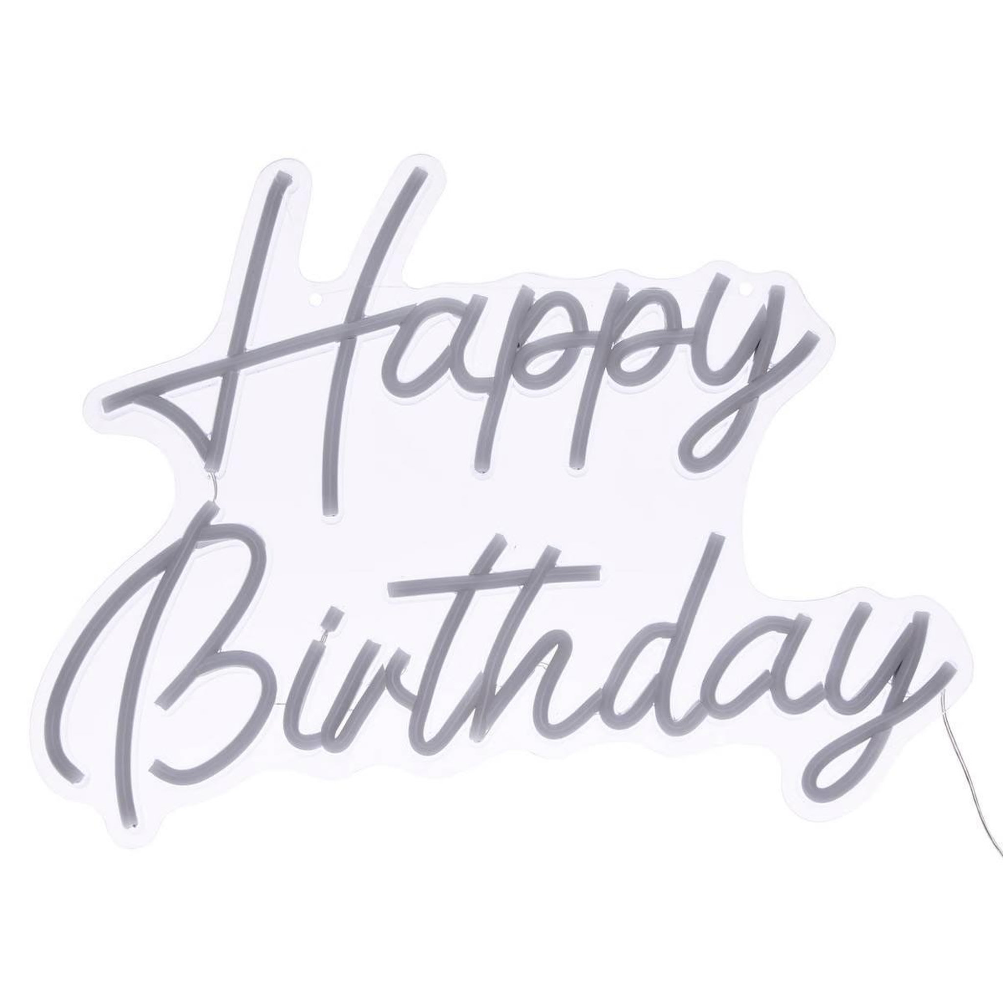 Voir la diapositive 2 : ATMOSPHERA Néon led mural  happy birthday  42cm jaune