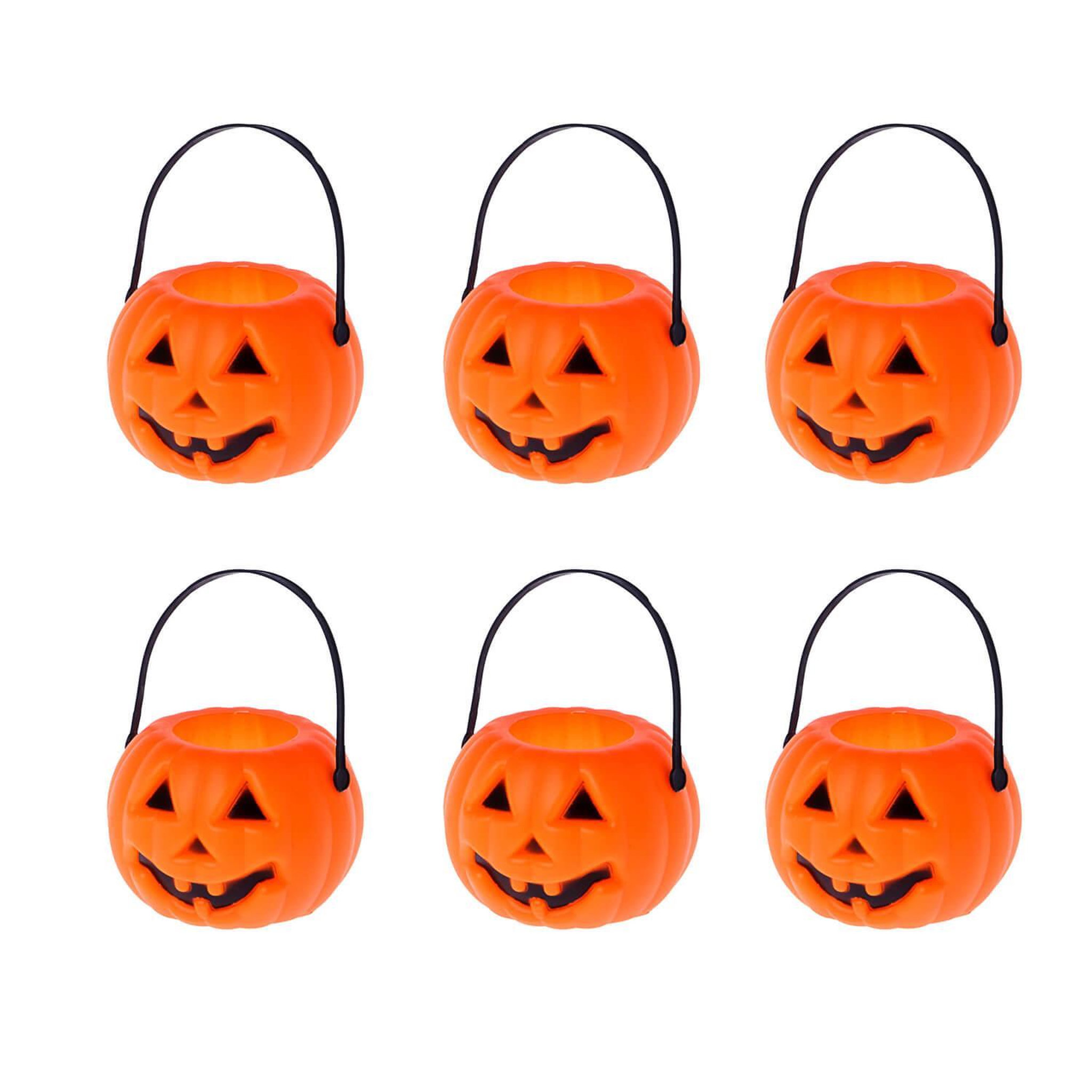 ATOSA Mini seaux citrouille x6