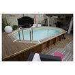 UBBINK Piscine hors sol bois octogonale - 300x490x120cm - Liner Beige - Liner Beige -SUNWATER