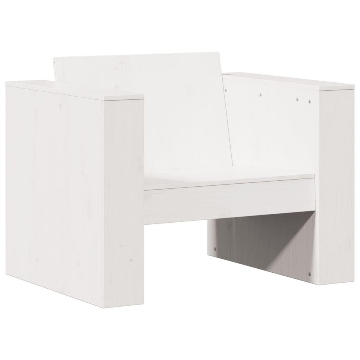 VIDAXL Salon de jardin 2 pcs blanc bois de pin massif