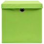 Voir la diapositive 4 : VIDAXL Boîtes de rangement avec couvercles 4 pcs Vert 32x32x32cm Tissu