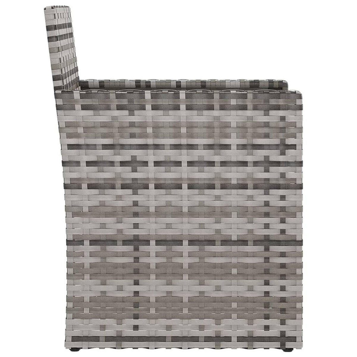 VIDAXL Fauteuil de jardin avec coussin Gris Resine tressee