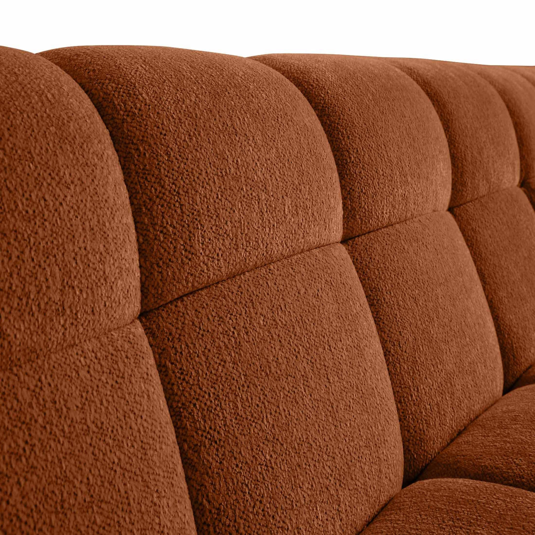 Voir la diapositive 6 : LISA DESIGN Ray - canapé d'angle droit - 4 places - en tissu texturé