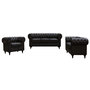 Voir la diapositive 3 : Habitat et Jardin Canapé fixe Chesterfield  Aliza  - 157 x 82 x 70 cm - 2 places - Marron