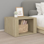 VIDAXL Table de chevet Chene sonoma 57x55x36 cm Bois d'ingenierie
