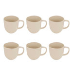 SECRET DE GOURMET Lot de 6 Mugs en Faïence  Wonja  44cl Crème