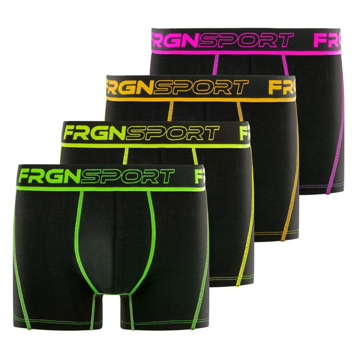 FREEGUN Lot de 4 boxers homme Dynamic Soft Touch avec surpiqûres Mark