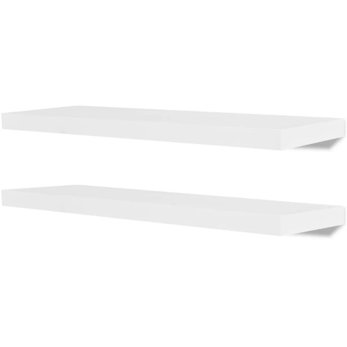 VIDAXL 2 Etageres murales MDF Blanc Rangement de livres/DVD