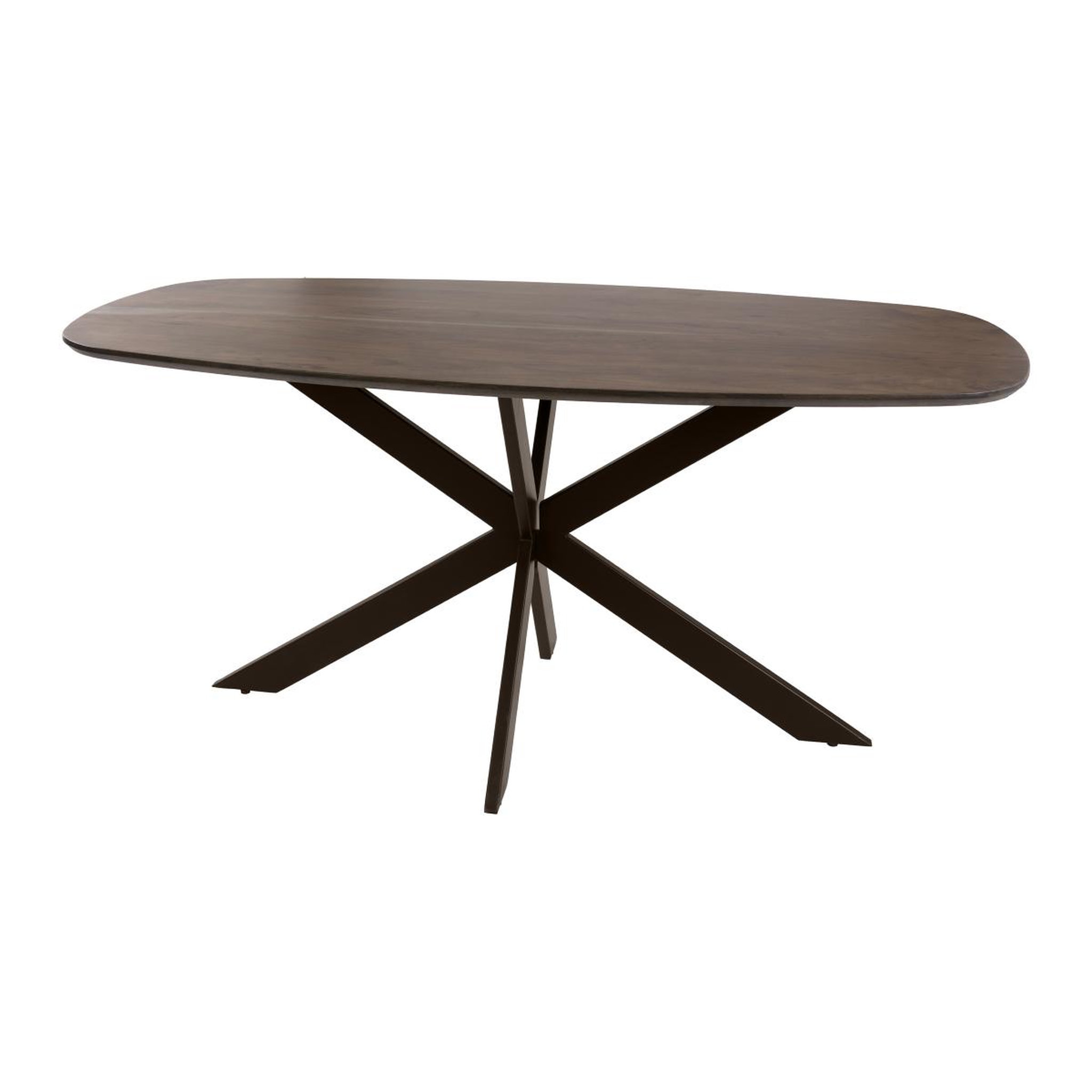 JLC KREATION Table à manger danoise ovale 180cm en bois massif hiza