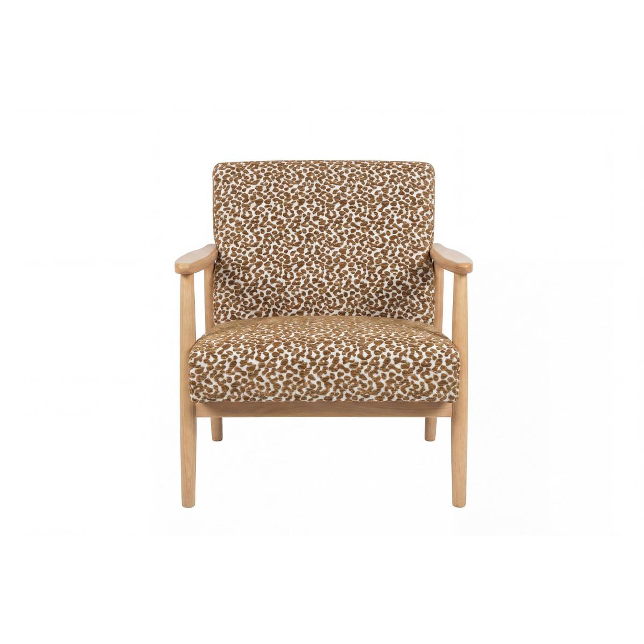 Voir la diapositive 2 : Paris Prix Fauteuil design léopard  runbert  80cm marron