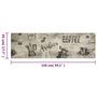 Voir la diapositive 6 : VIDAXL Tapis de cuisine lavable imprime cafe gris 45x150 cm velours