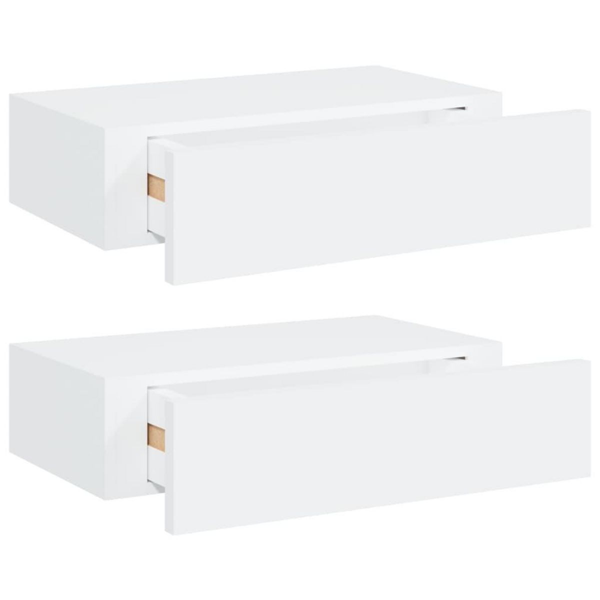 VIDAXL Etageres a tiroirs murales 2 pcs Blanc 40x23,5x10 cm MDF