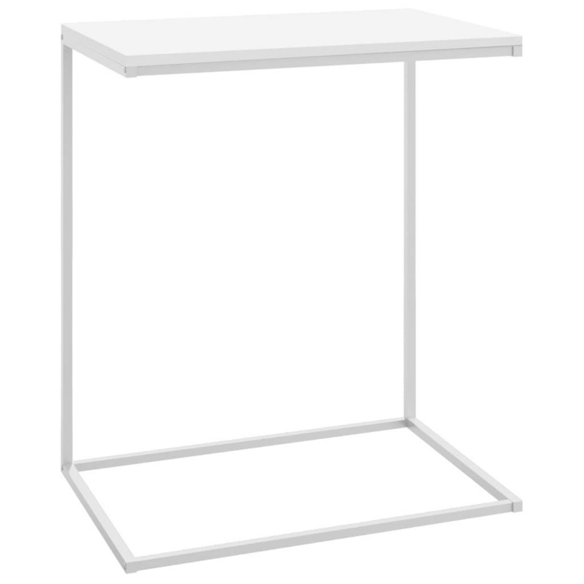 VIDAXL Table d'appoint Blanc 55x35x66 cm Bois d'ingenierie