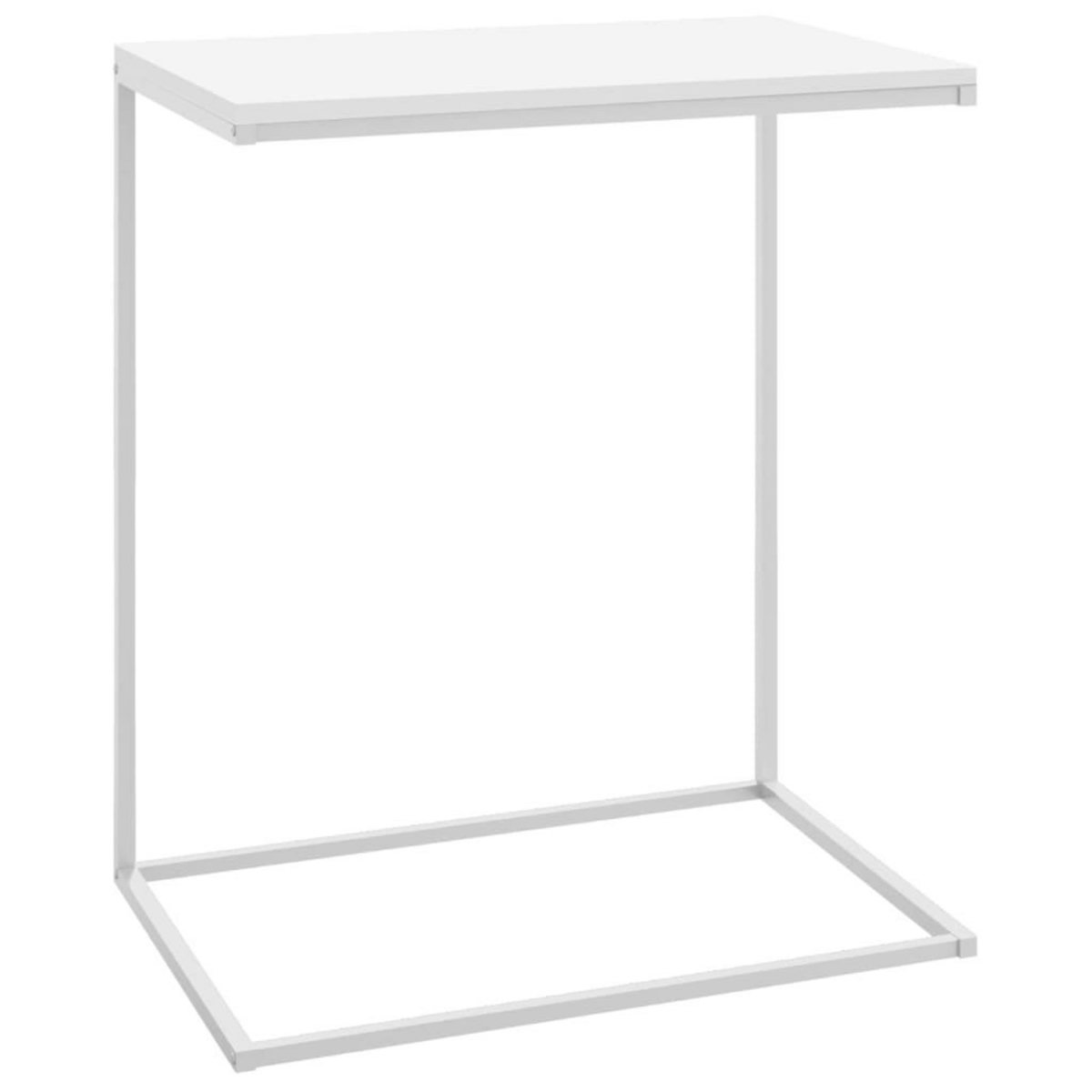 VIDAXL Table d'appoint Blanc 55x35x66 cm Bois d'ingenierie