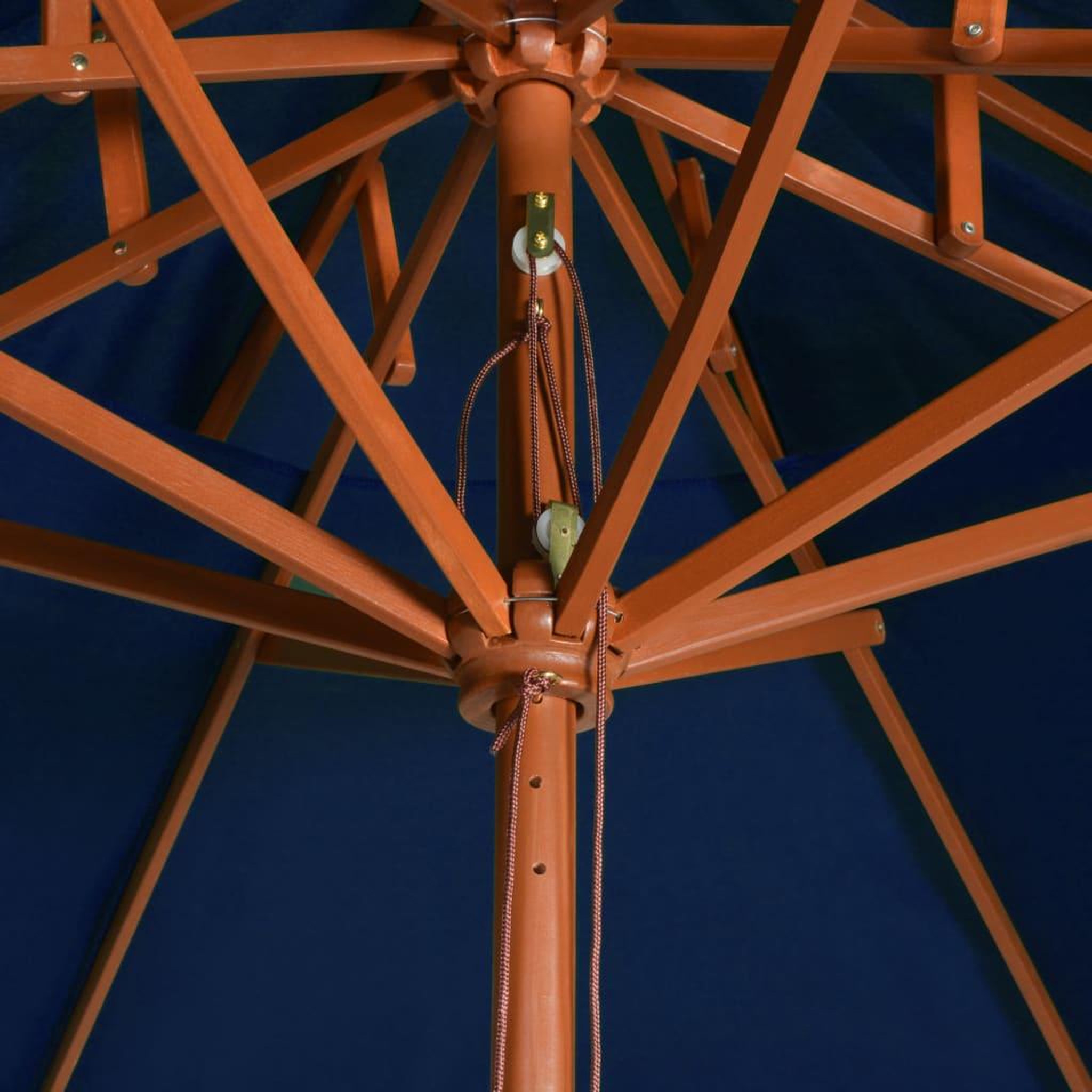 Voir la diapositive 5 : VIDAXL Parasol a deux etages avec mat en bois bleu 270 cm