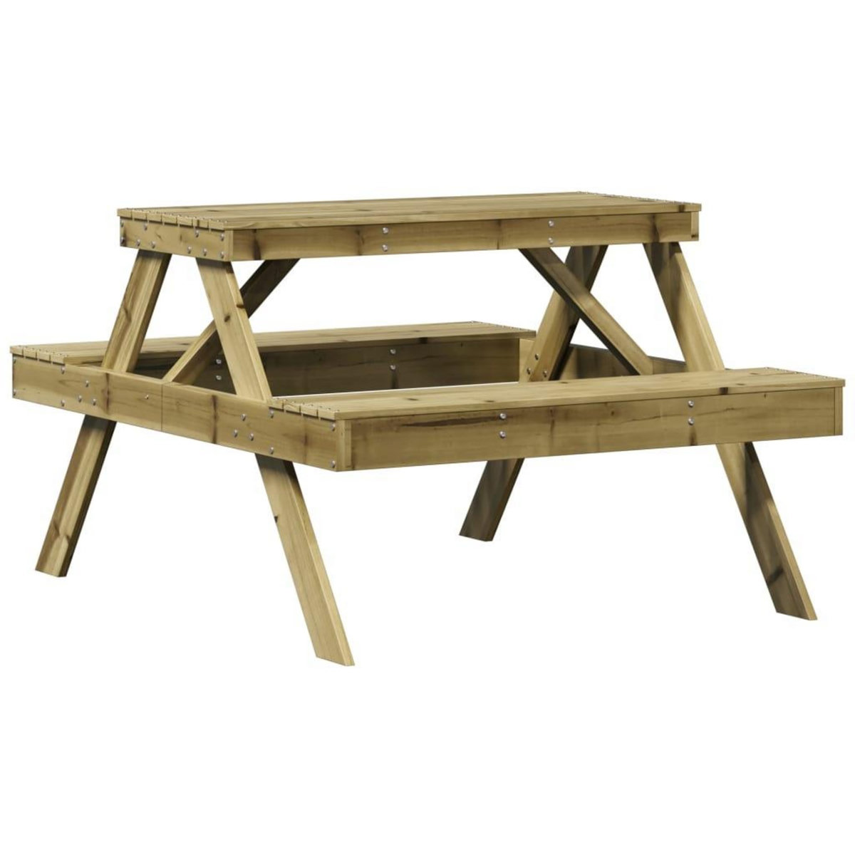 VIDAXL Table de pique-nique 105x134x75 cm bois de pin impregne