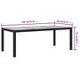 Voir la diapositive 5 : VIDAXL Table de jardin Noir 190x90x75 cm Verre trempe/resine tressee