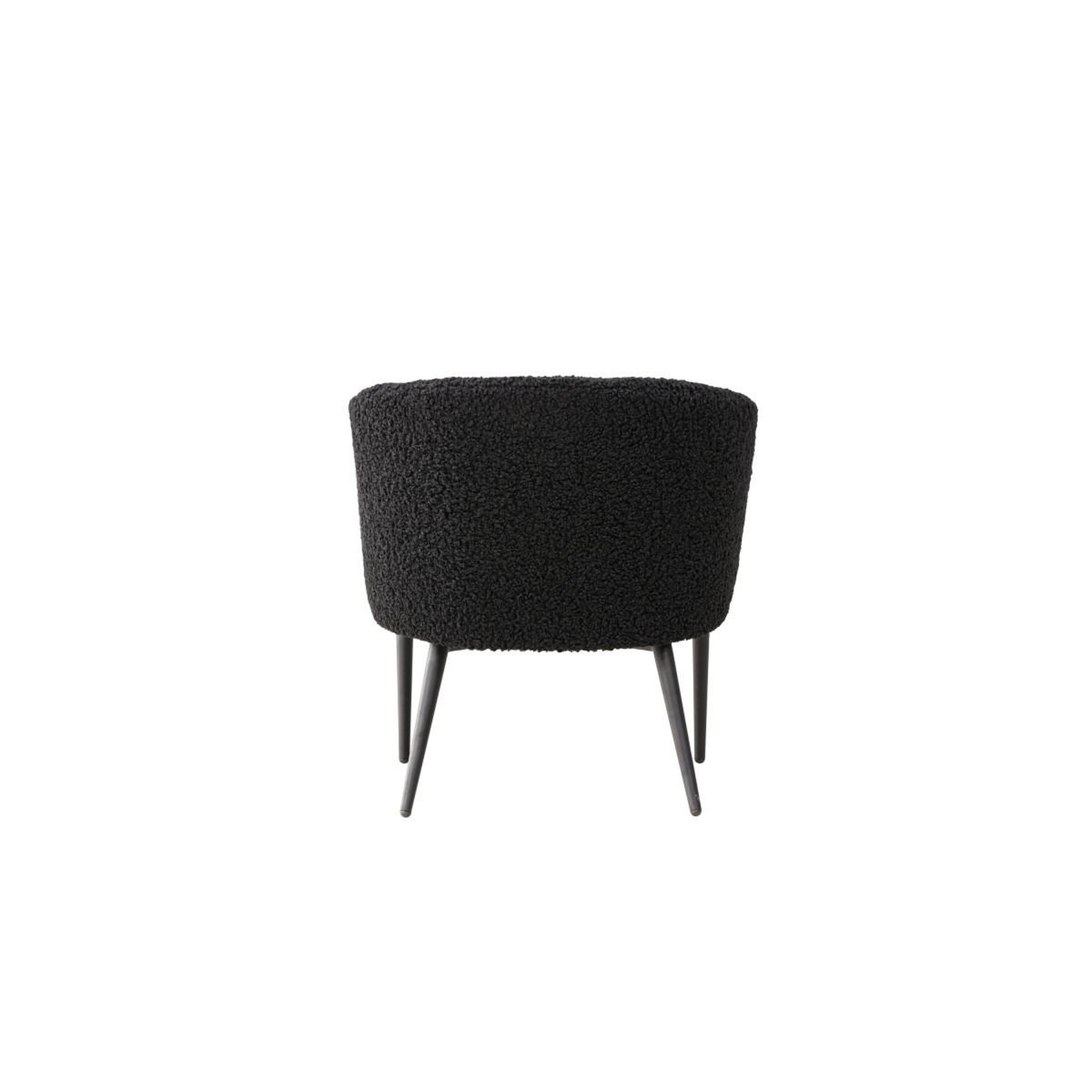 Voir la diapositive 5 : Paris Prix Fauteuil design tissu bouclette  fluffy  70cm noir