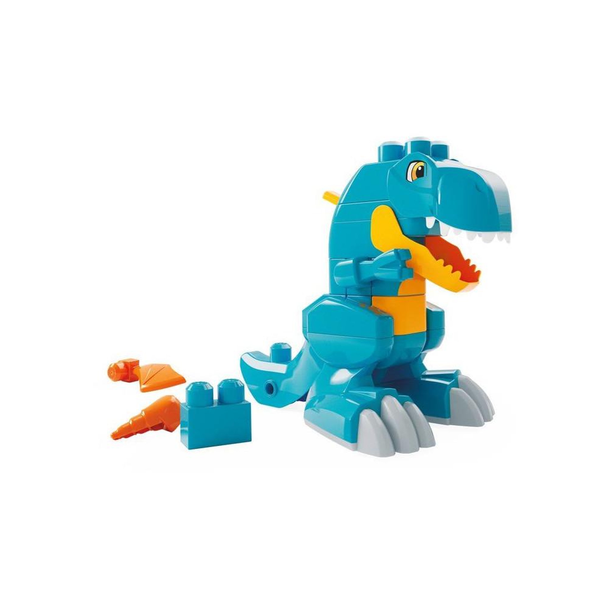 MEGA BLOKS Set de construction dinosaures 3 en 1 à construire mon dino t-rex dragon ptérodactyle avec bouche articulée