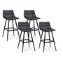 Voir la diapositive 1 : Lot de 4 tabourets chaises de bar assise velour pieds métal SIA