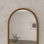 Voir la diapositive 5 : HOMCOM Miroir mural arche, 110 x 65 cm cadre en bois, miroir arqué pour le salon, la chambre, l'entrée, brun foncé