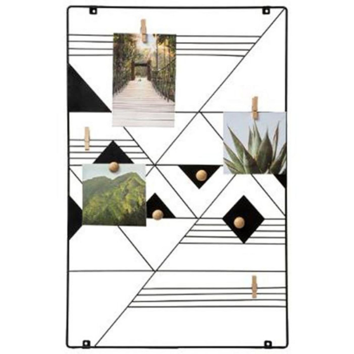 ATMOSPHERA Porte Photo Mural en Métal  Elora  55cm Noir