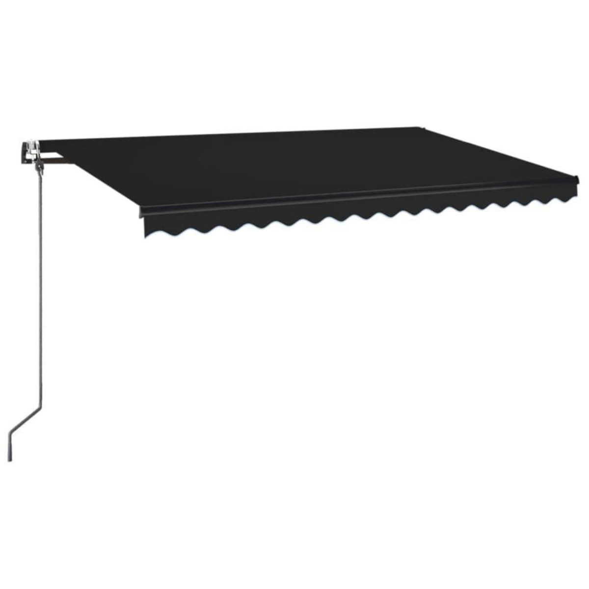 VIDAXL Auvent automatique capteur de vent et LED 400x350 cm Anthracite