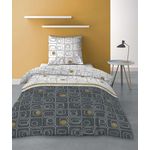 Les Ateliers du Linge Parure housse de couette niagara. Coloris disponibles : Gris
