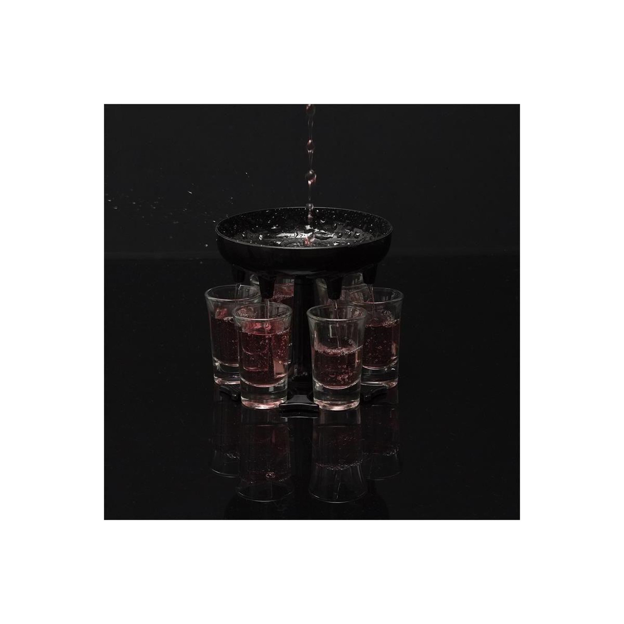 Voir la diapositive 2 : MISTER GADGET Distributeur de 6 verres  shooter  13cm noir