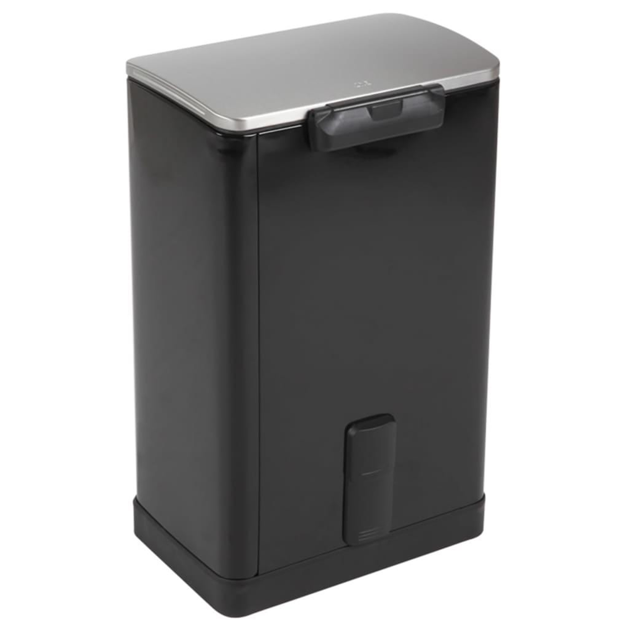 Voir la diapositive 2 : EKO EKO Poubelle a pedale E-Cube 40 L Noir mat
