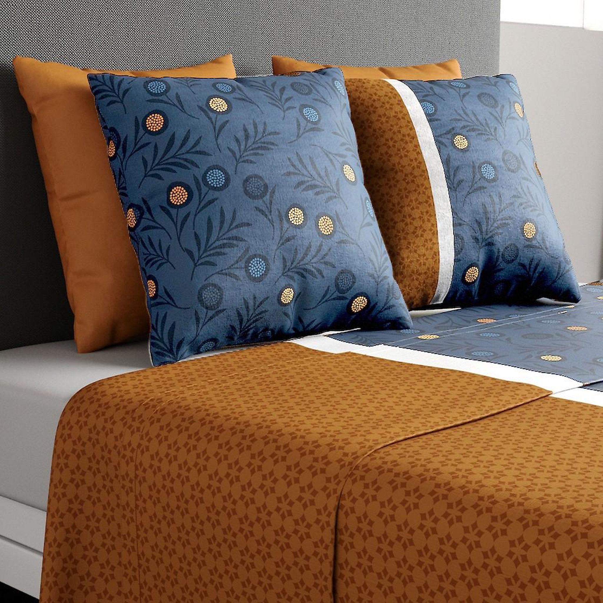 ATELIER DU COTON Parure de drap 100% coton 57fils bel'or. Coloris disponibles : Jaune
