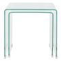 Voir la diapositive 2 : VIDAXL Ensemble de tables gigognes 2 Pieces Verre trempe Transparent
