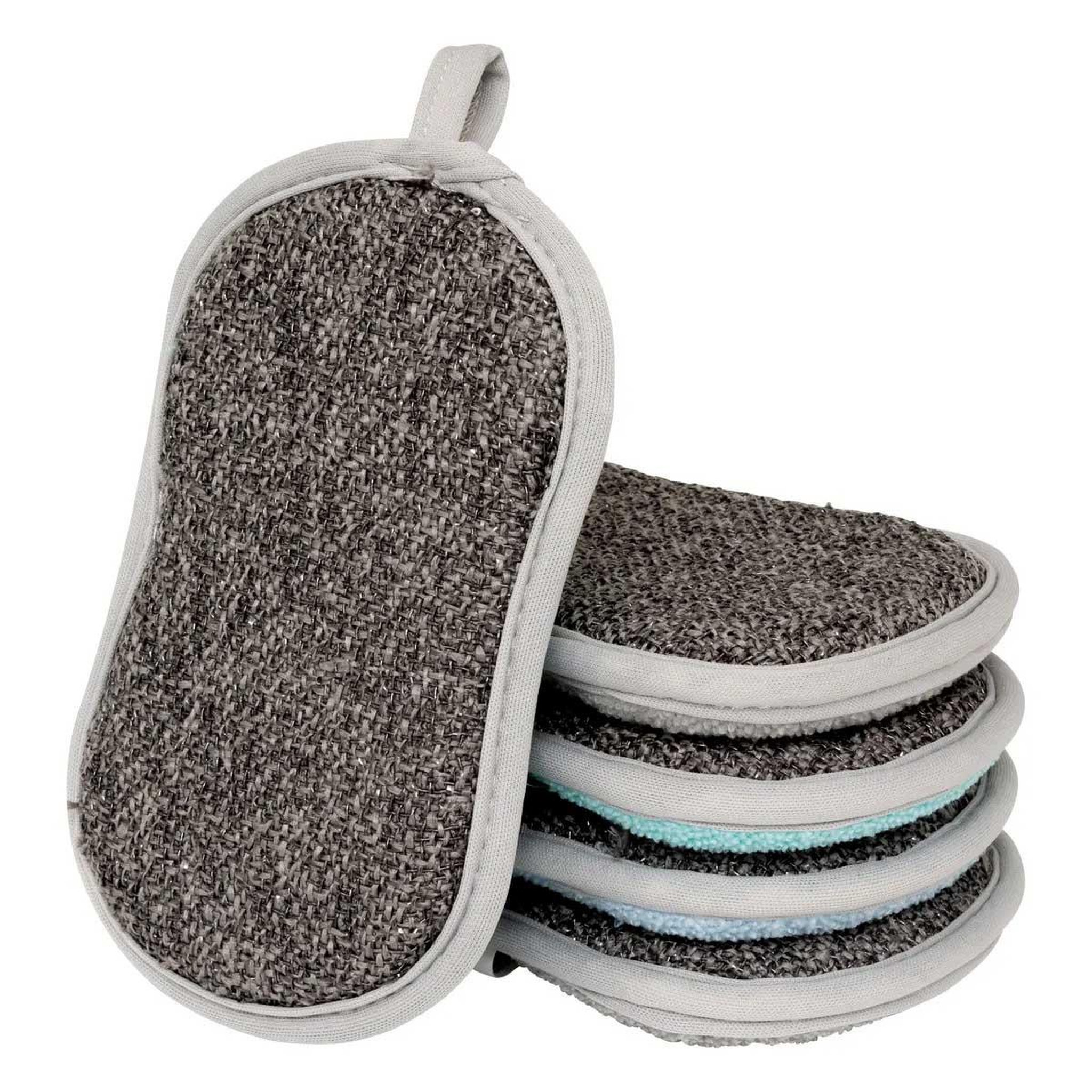 FIVE Lot de 5 Éponges Grattantes  Microfibre  20cm Multicolore