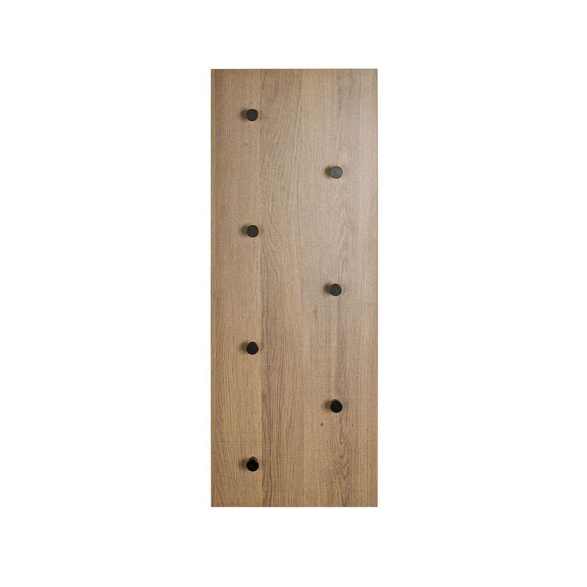Voir la diapositive 6 : Paris Prix Patère murale double  miranda  80cm chêne foncé & noir