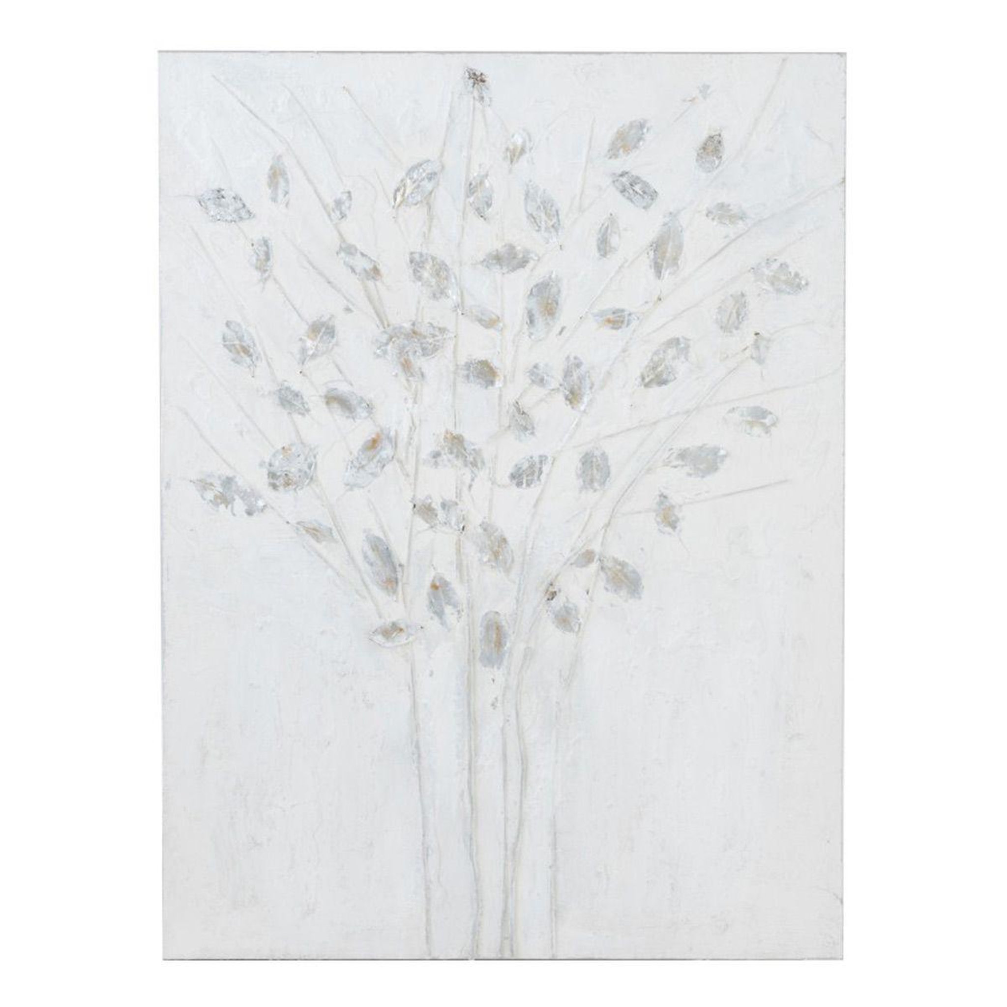 J-LINE Tableau déco  branches  90x120cm blanc