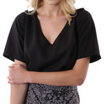 Deeluxe Blouse Noir Femme Deeluxe Amalia. Coloris disponibles : Noir
