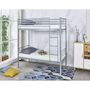 Voir la diapositive 2 : Habitat et Jardin Lit superposé  ADAM  -  90 x 190 cm - Métal - Gris