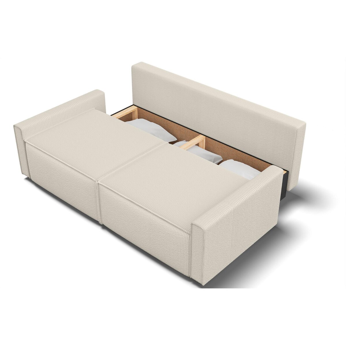 Canapé droit convertible velours  JOY 