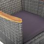 Voir la diapositive 4 : VIDAXL Chaises a manger de jardin lot de 2 Resine tressee Gris