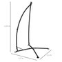 Voir la diapositive 3 : OUTSUNNY Support fauteuil suspendu - pied fauteuil suspendu - H. 215 cm - charge max. reco. 130 Kg - métal noir