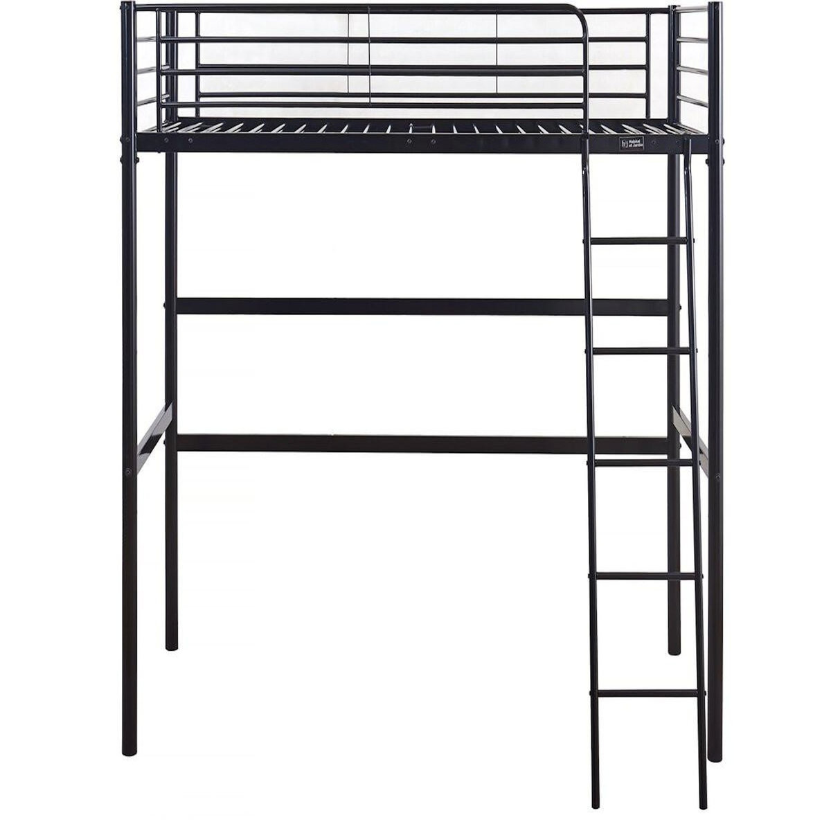 Habitat et Jardin Lit mezzanine en métal  Alora  - 90 x 190 cm - Noir