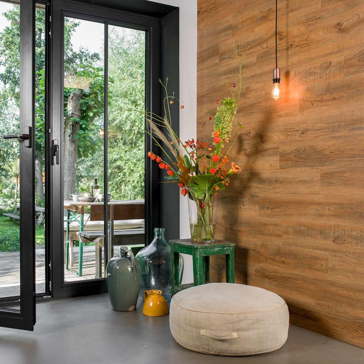 WallArt WallArt Planches d'aspect de bois Chene de recuperation Marron rouille