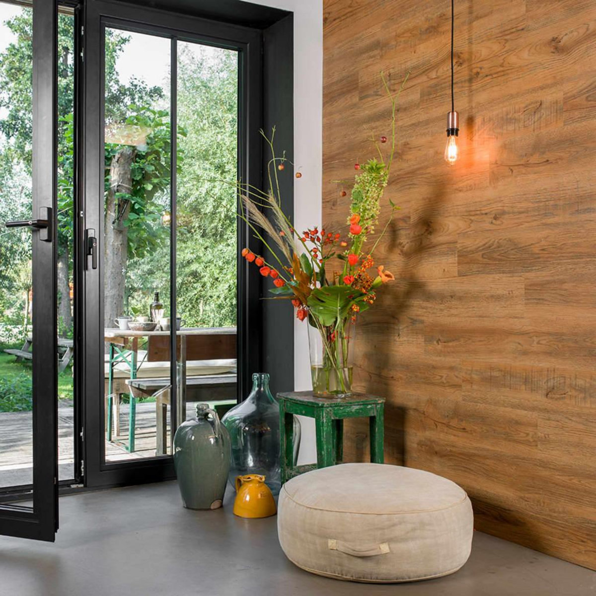 WallArt WallArt Planches d'aspect de bois Chene de recuperation Marron rouille